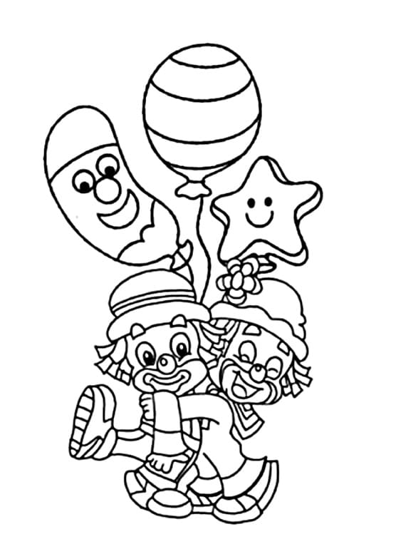 Desenho de Grátis Patati Patata para Crianças para Colorir e Pintar