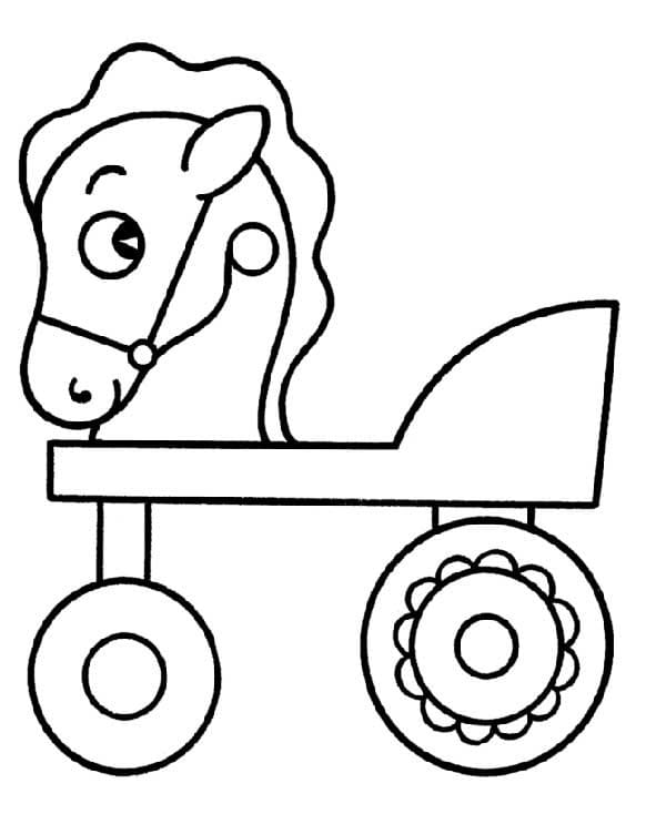 Desenho de Patinete Fofo para Colorir e Pintar