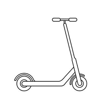 Desenho Patinete Baixar Grátis para Colorir e Pintar