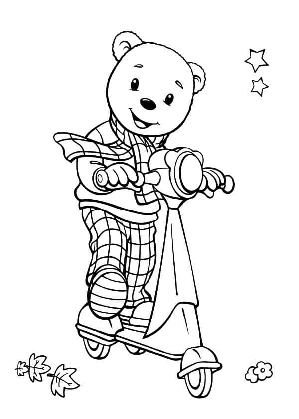 Desenho Patinete para Colorir e Pintar