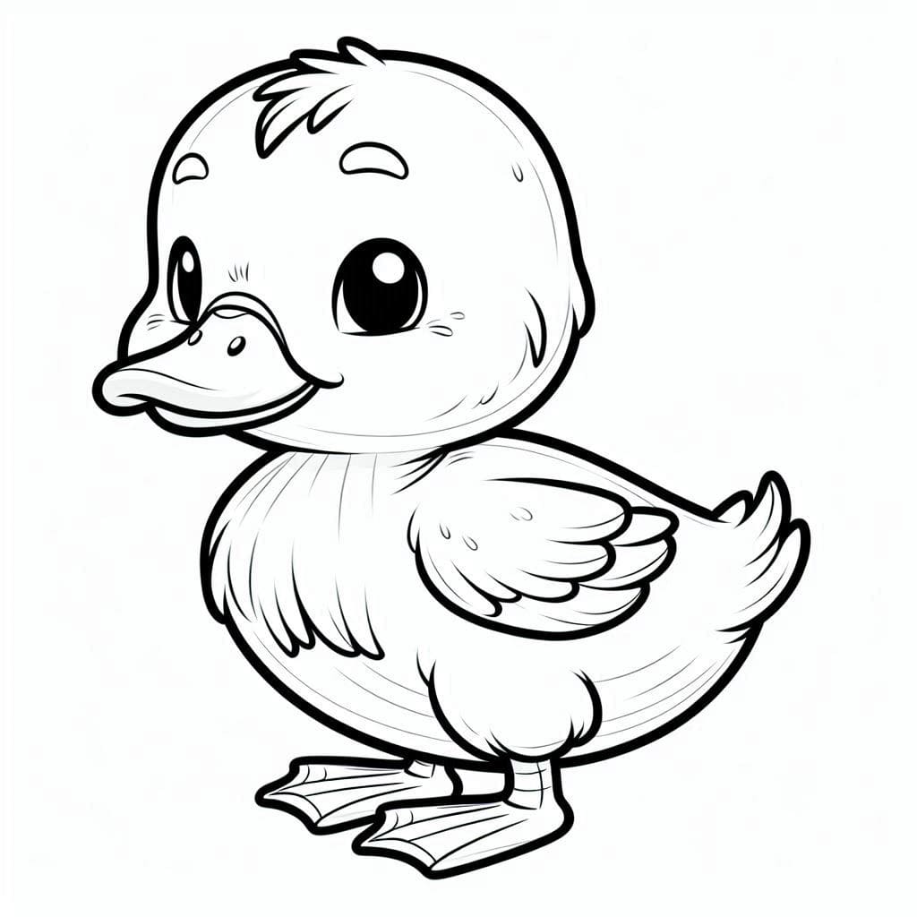 Desenhos de Patinho Feliz para Colorir e Pintar