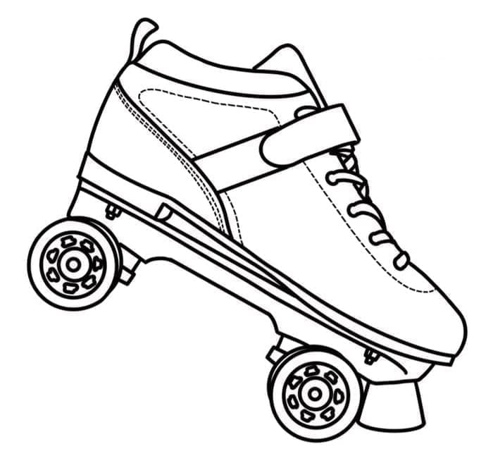 Desenho de Imagem de Patins para Colorir e Pintar
