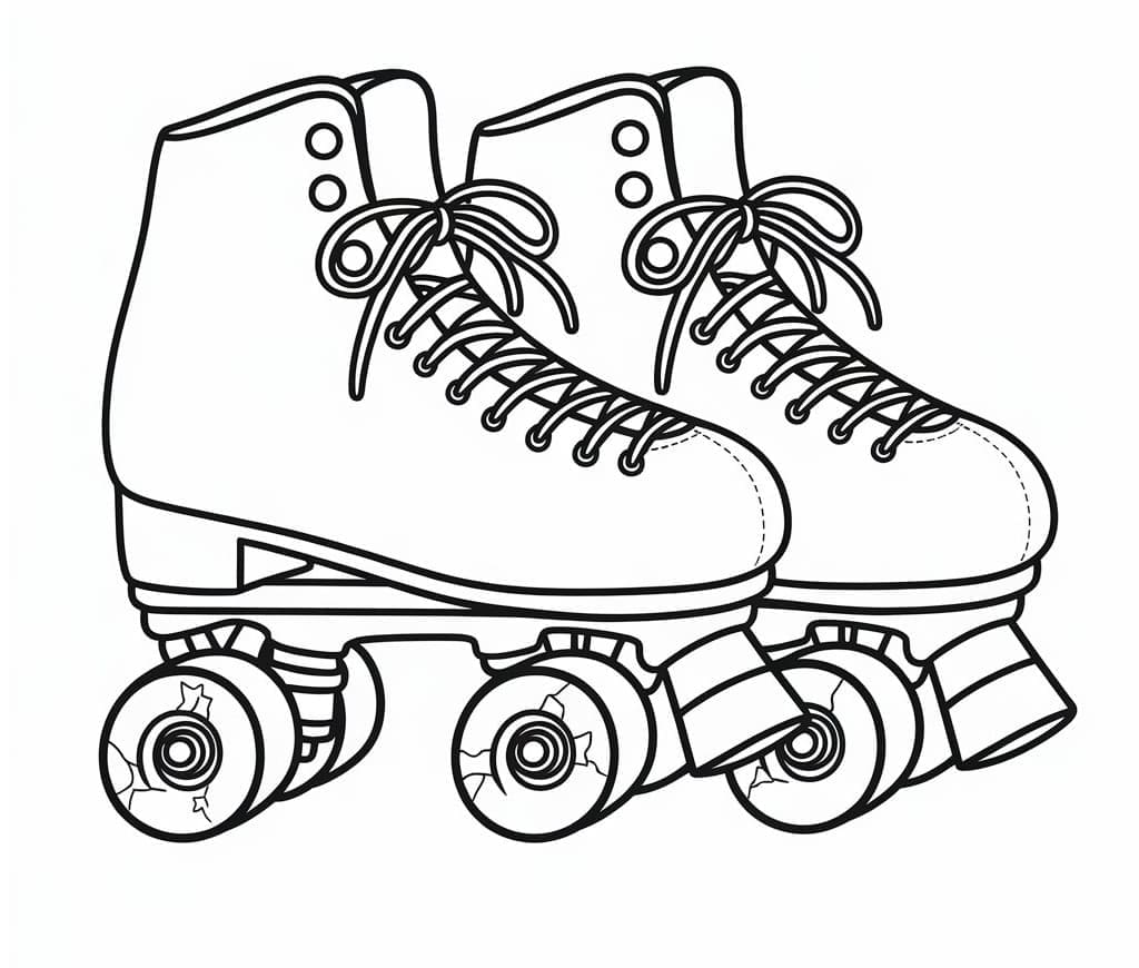 Desenho de Patins 1 para Colorir e Pintar