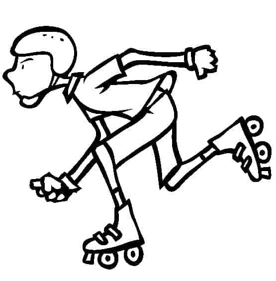 Desenho de Patins 3 para Colorir e Pintar