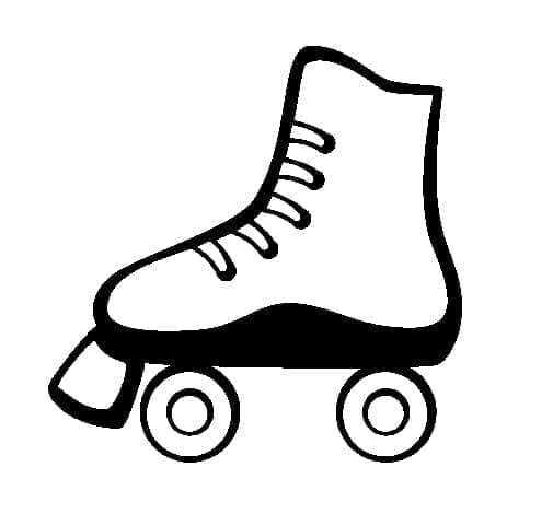 Desenho de Patins para Crianças de 5 Ano para Colorir e Pintar