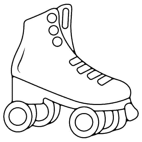 Desenho de Patins para Crianças de 6 Ano para Colorir e Pintar