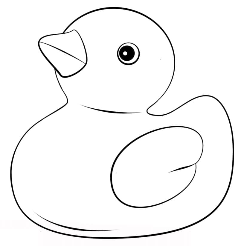 Desenho de Pato de Borracha Pdf para Imprimir e Pintar