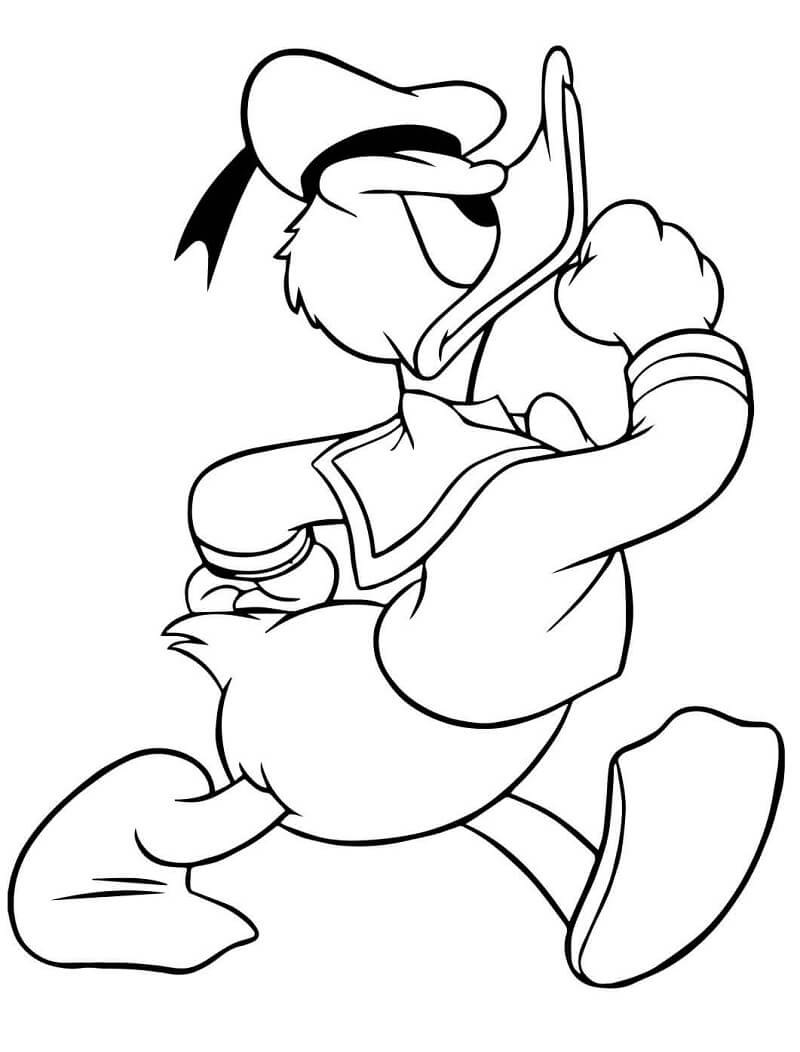 Desenho Donald Zangado para Colorir e Pintar