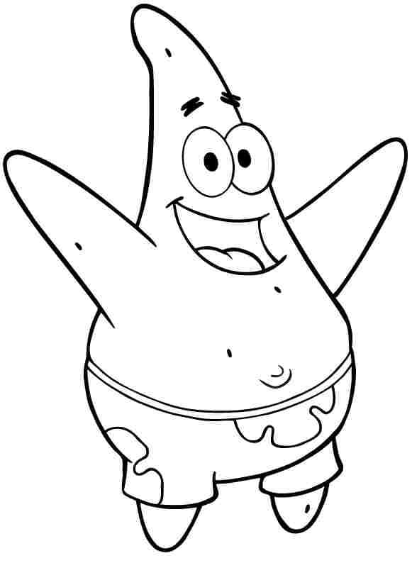 Desenho de Patrick Estrela Download Pdf para Colorir e Pintar