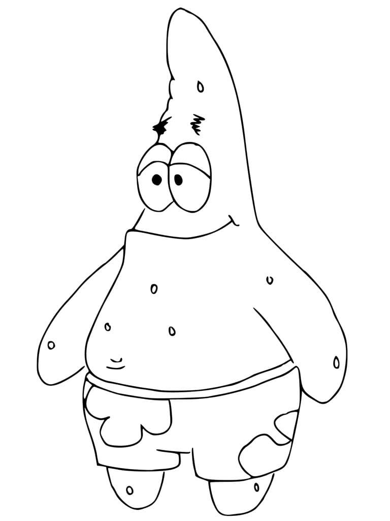 Desenho de Patrick Estrela Pdf para Imprimir e Pintar