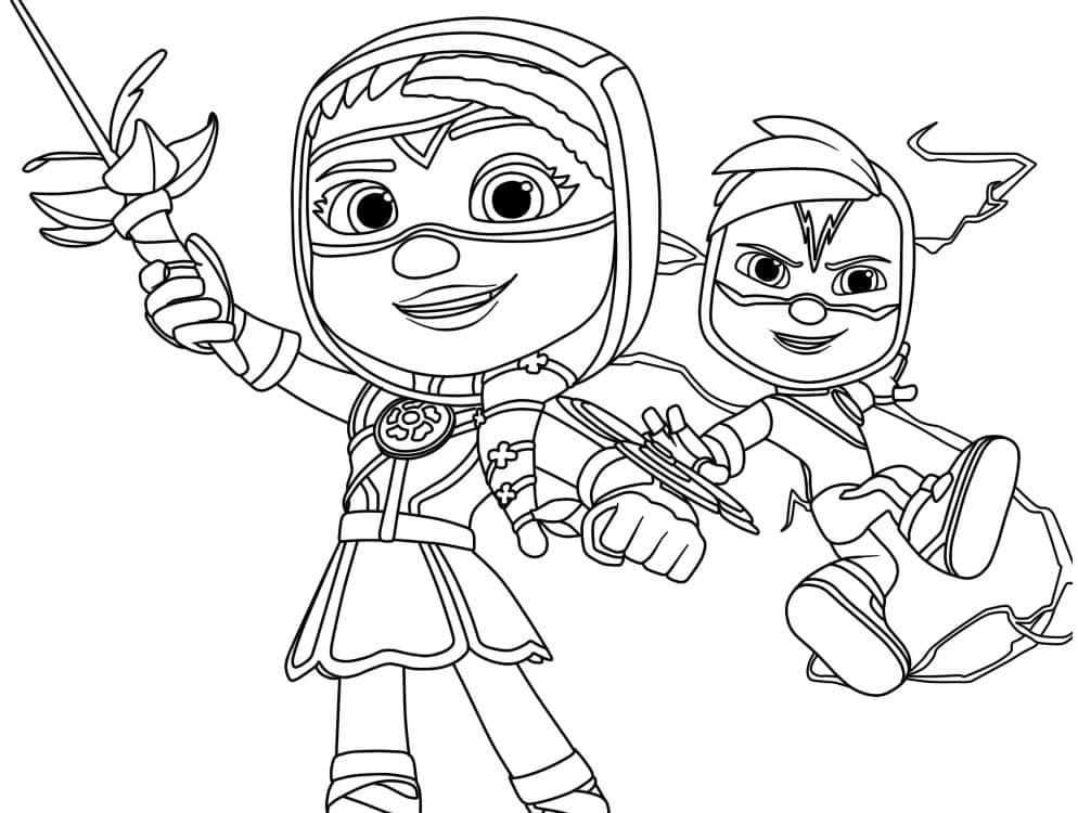 Desenho de Patrulheiros em Ação Grátis para Colorir e Pintar