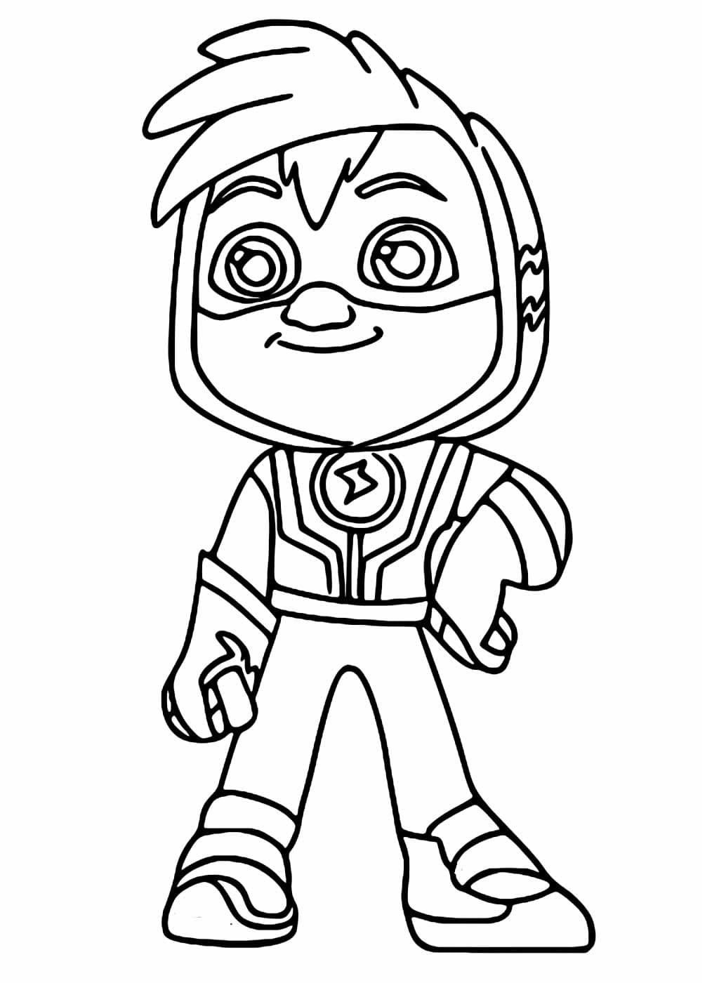 Desenho de Watts de Patrulheiros em Ação para Colorir e Pintar