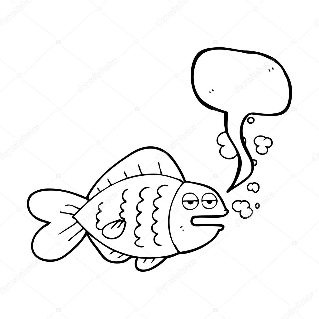 Desenho de Peixe Bonito para Colorir e Pintar
