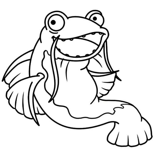 Desenho de Peixe Espada para Colorir e Pintar