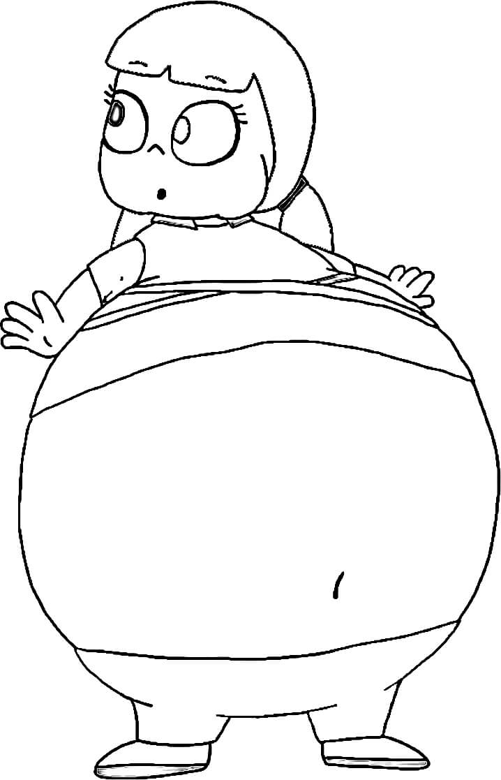 Baixar Desenho da Marina de Peixonauta para Colorir com Giz de Cera e Pintar