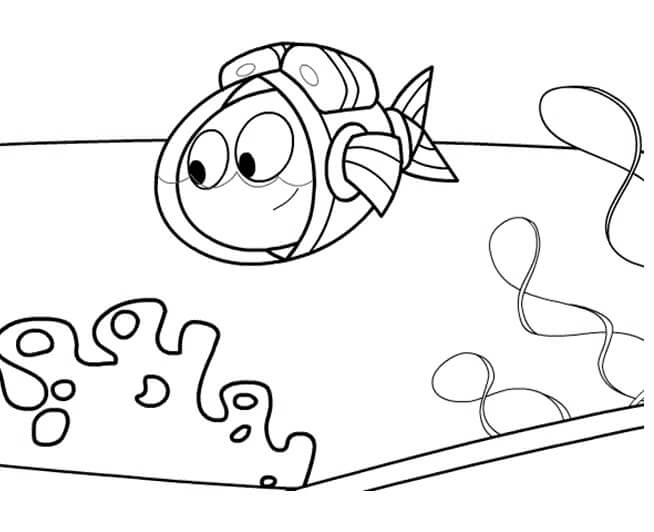 Desenho de Peixonauta em Aventurá no Fundo do Mar para Colorir e Pintar