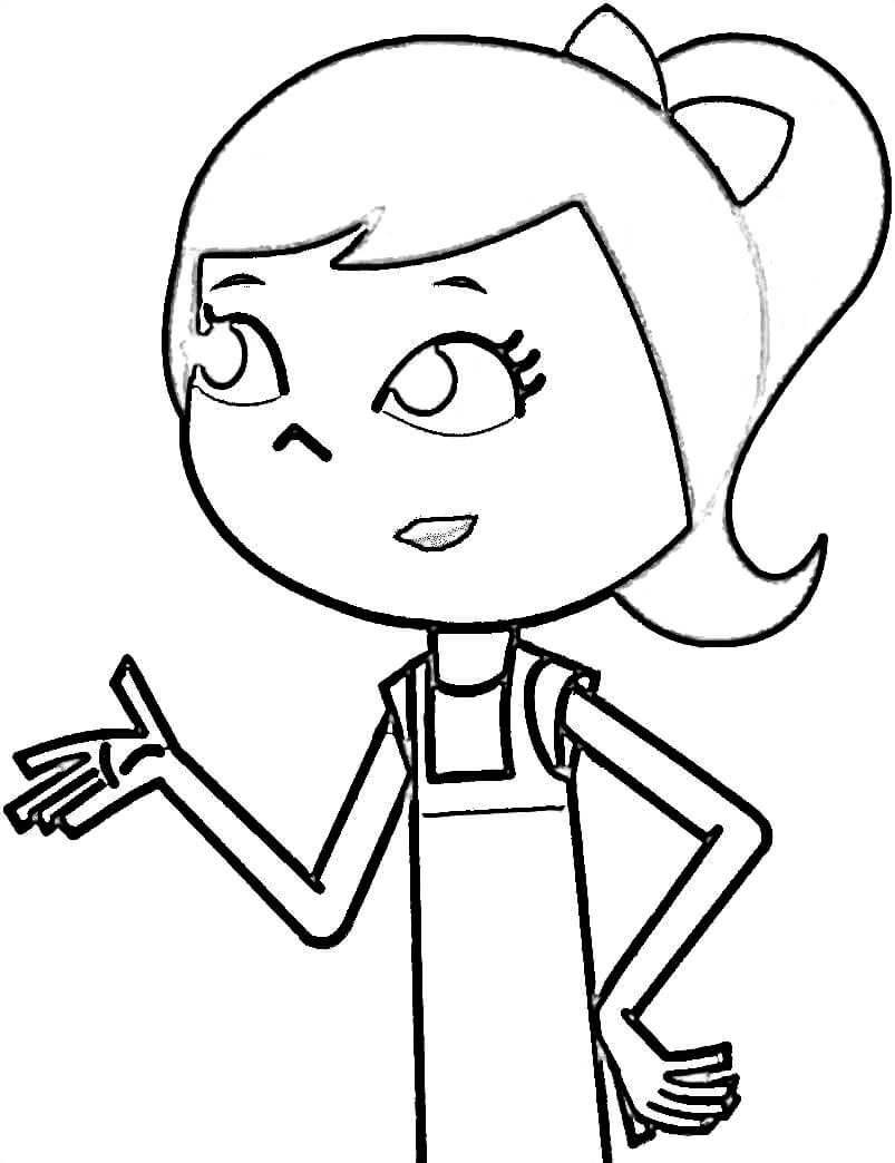 Desenho Julia de Peixonauta para Colorir e Pintar