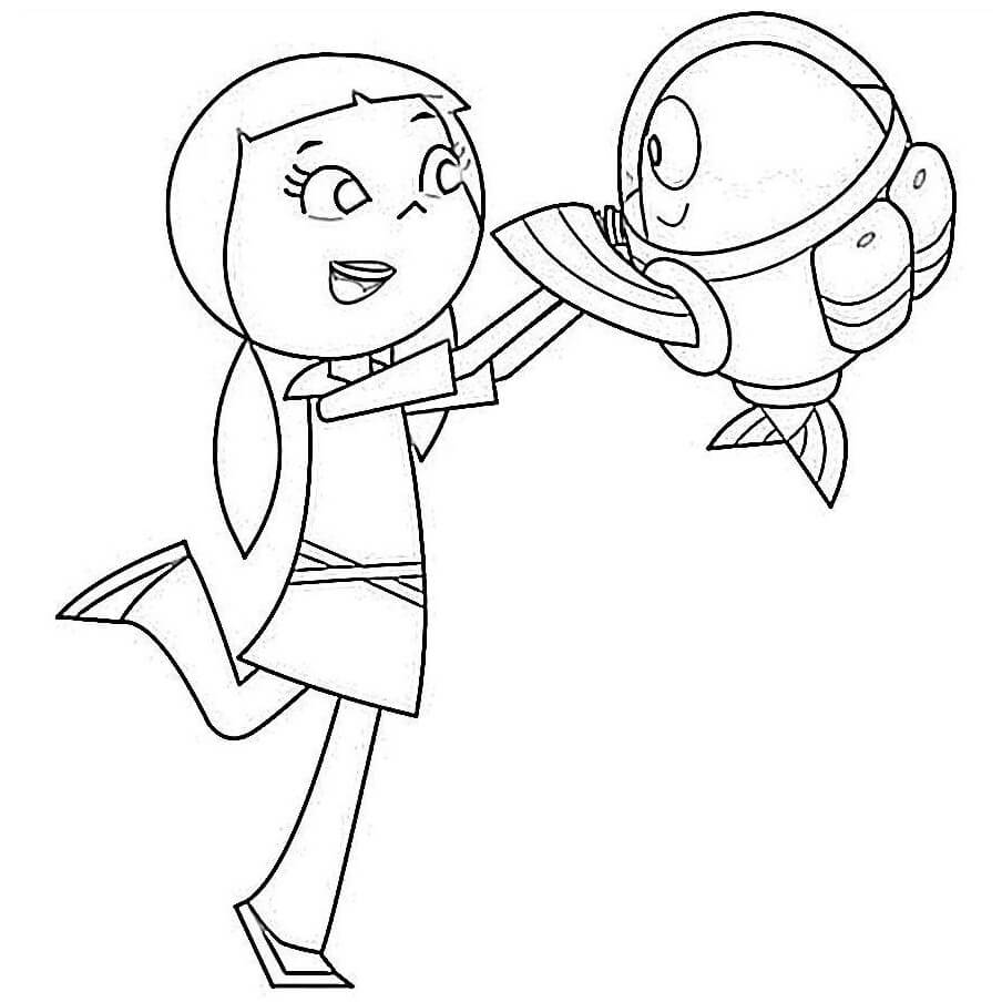 Desenho Marina e Peixonauta para Colorir e Pintar