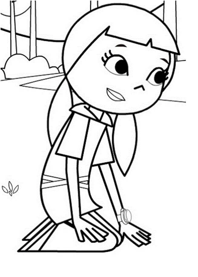 Desenho Pdf Marina de Peixonauta para Pintar