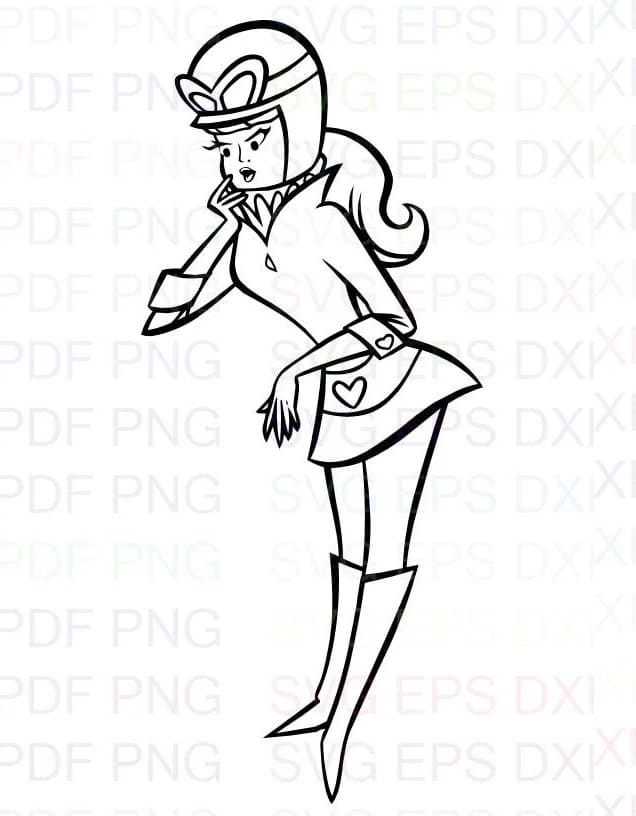 Desenho de Penélope Charmosa Grátis para Colorir e Pintar