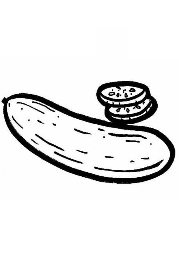 Desenho de Pepino para Colorir Giz de Cera e Pintar