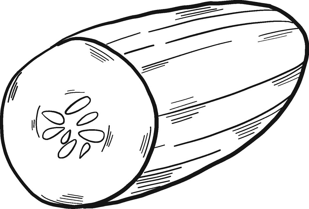 Desenho de Pepino para Colorir Tinta Guache e Pintar