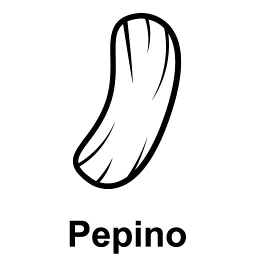 Desenho de Pepino para Imprimir e Colorir e Pintar