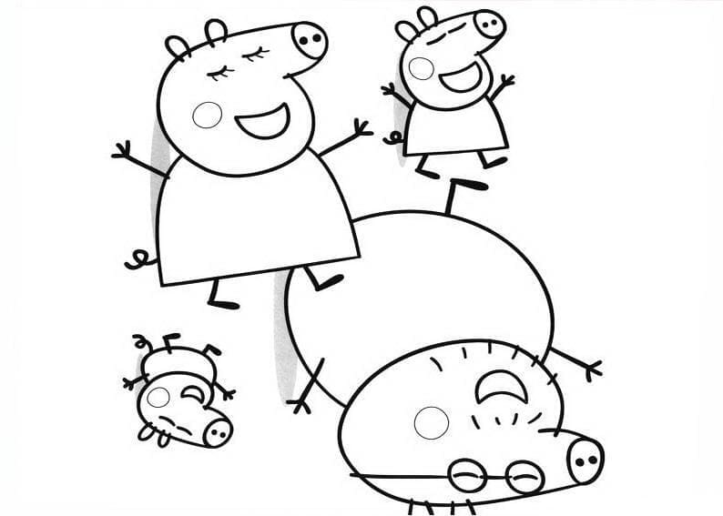 Desenho de Imagem de Peppa Pig para Colorir e Pintar