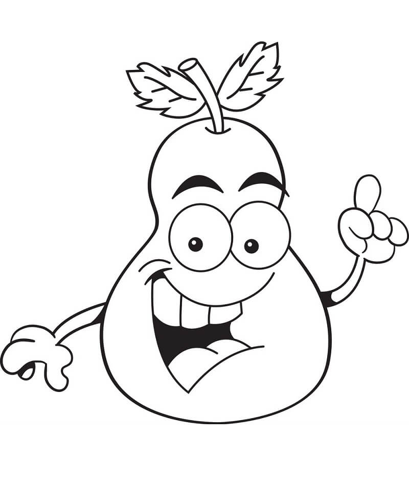 Desenho Pera para Colorir e Baixar Pdf e Pintar