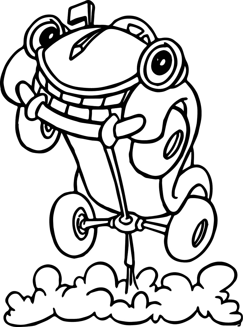 Desenho de Carro do Pernalonga para Colorir Gratuitamente e Pintar