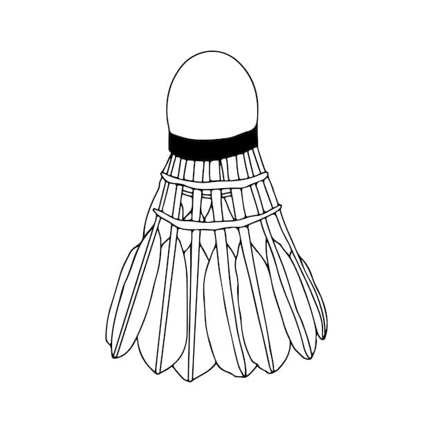 Desenho de Imprimivel Peteca para Colorir e Pintar