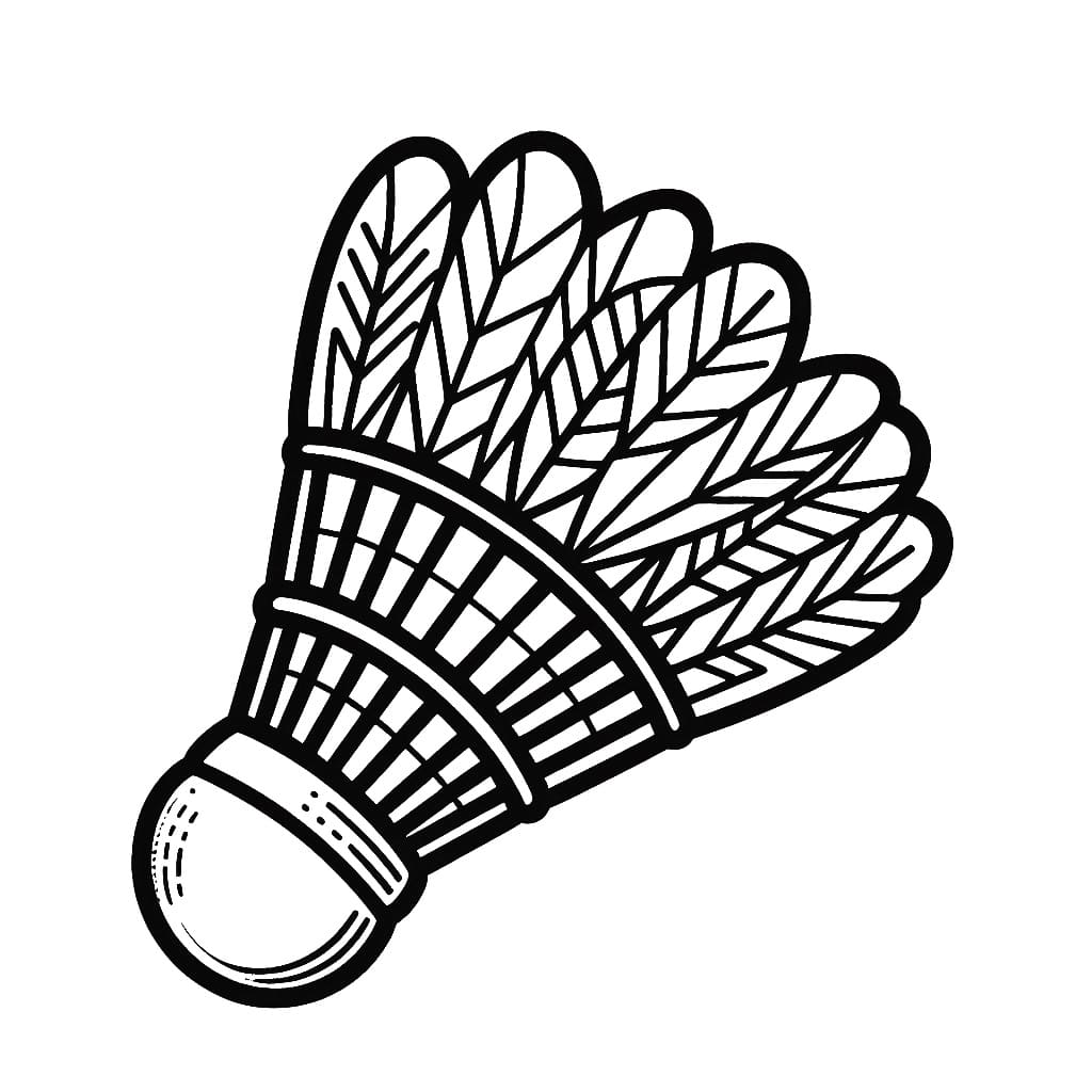 Desenho de Peteca Grátis para Crianças para Colorir e Pintar