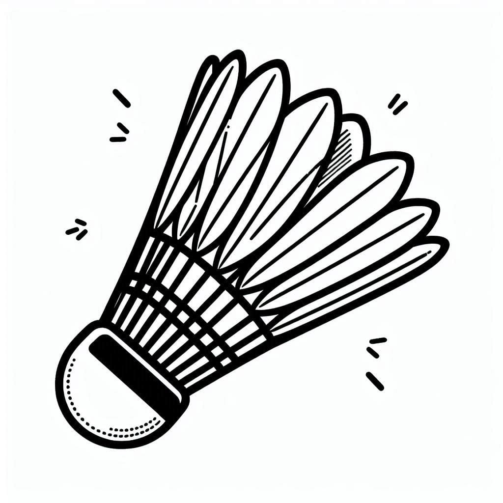 Desenho de Peteca Imprimivel Grátis para Crianças para Colorir e Pintar