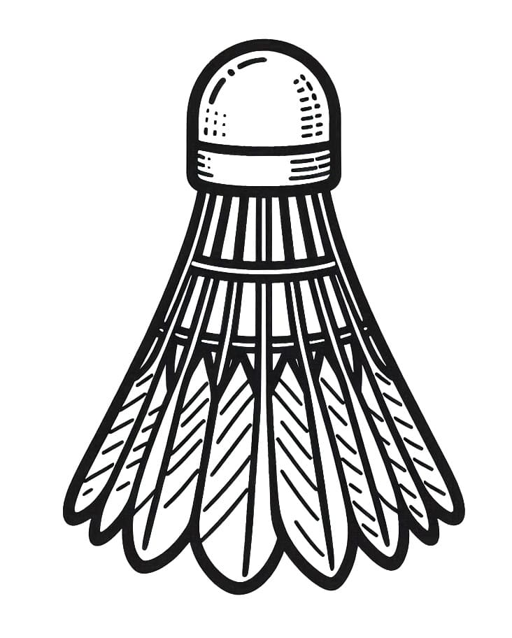 Desenho de Peteca para Crianças para Colorir e Pintar