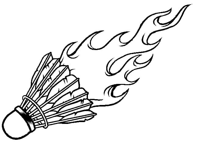 Desenho de Peteca de Fogo para Colorir e Pintar