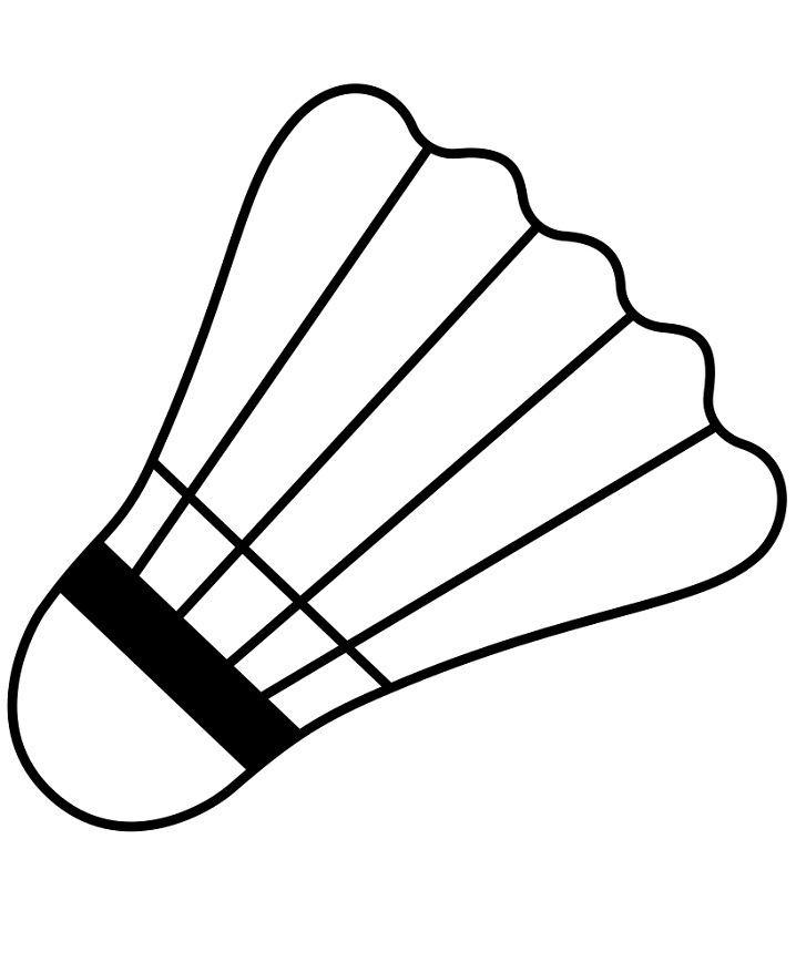 Desenho de Peteca para Colorir e Pintar