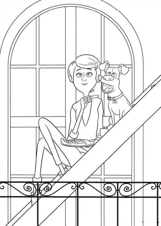 Desenho de Katie com Max para Colorir