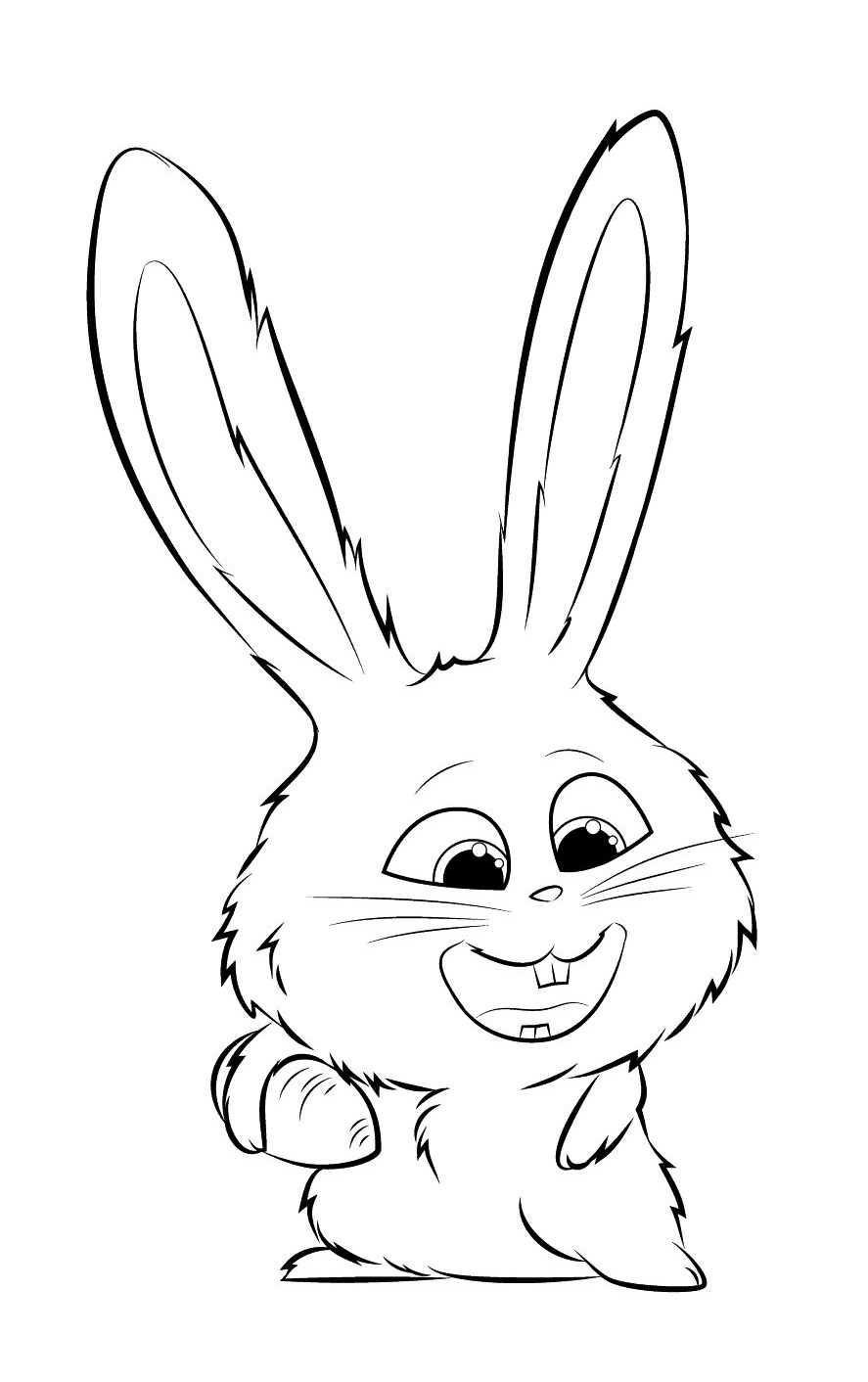 Desenho do Bola de Neve a Vida Secretá dos Nossos Bichos para Colorir e Pintar