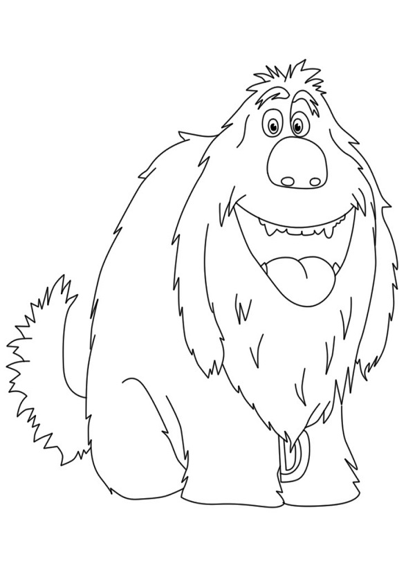Desenho do Duke Muito Feliz para Colorir em Pdf