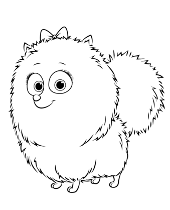 Desenho para Colorir da Gigi do Pets Grátis e Pintar