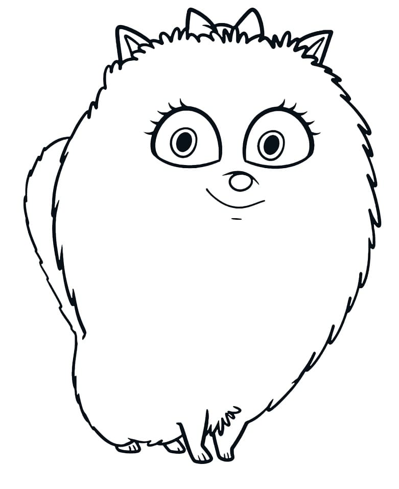 Desenho Gidget de Pets para Colorir e Pintar