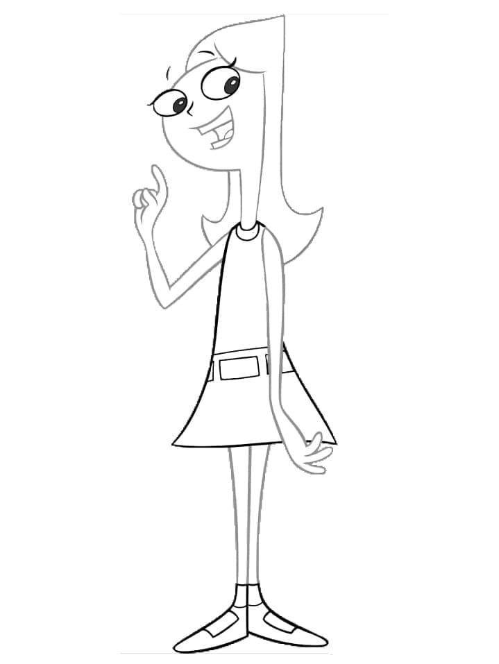 Desenho de Candace de Phineas e Ferb para Colorir e Pintar