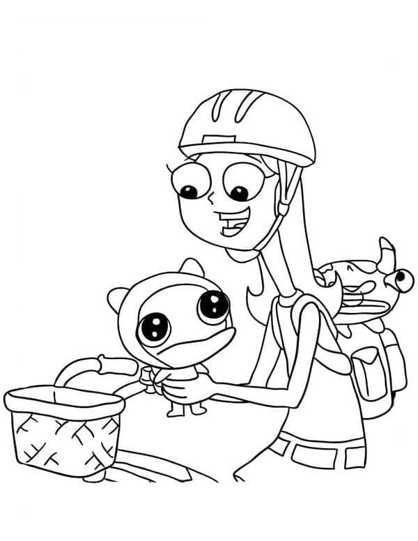 Desenho de Candace e Meap para Colorir e Pintar