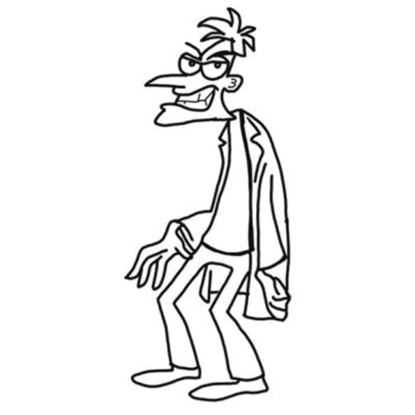Desenho de Dr Heinz Doofenshmirtz para Colorir e Pintar