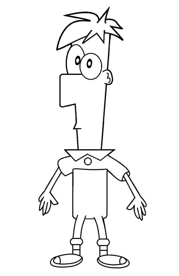 Desenho de Ferb Fletcher para Colorir e Pintar