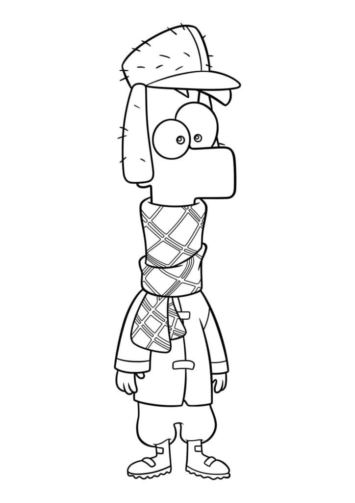 Desenho de Ferb para Colorir e Pintar