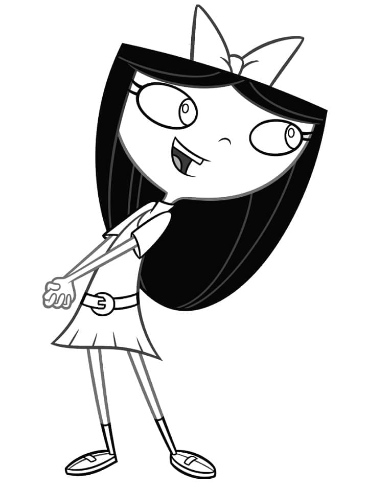 Desenho de Isabella Feliz para Colorir e Pintar