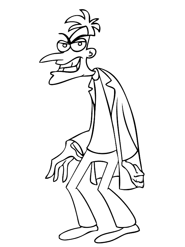 Desenho do Dr Doofenshmirtz para Colorir e Pintar