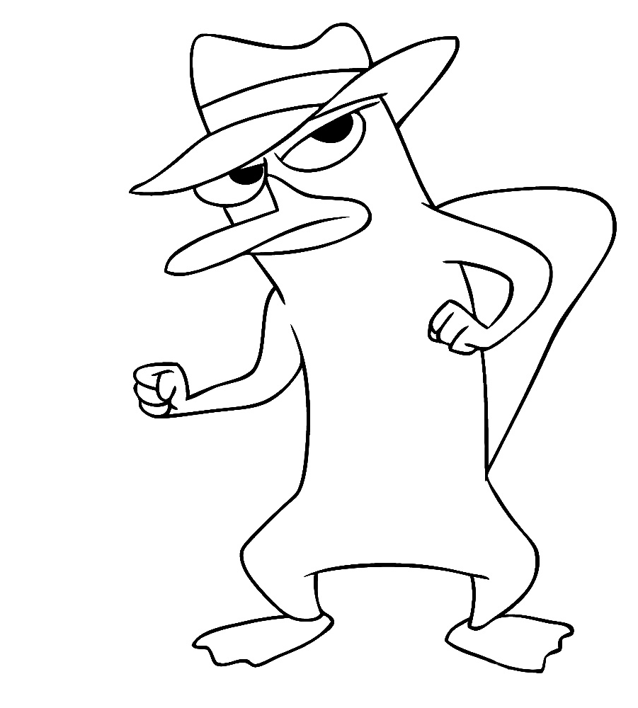Desenho para Colorir do Agente P Pdf e Pintar