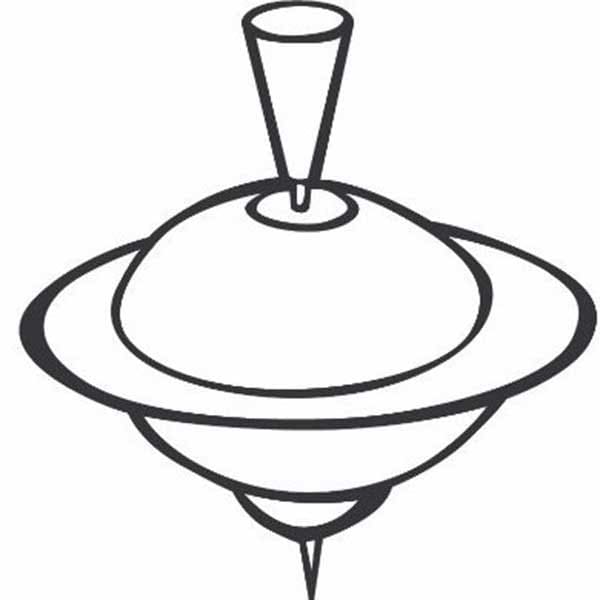 Desenho de Pião Download Grátis para Colorir e Pintar